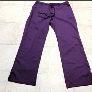 Grey's Anatomy Classic Scrub Pants Women's Small S Plum Purple Drawstring EUC